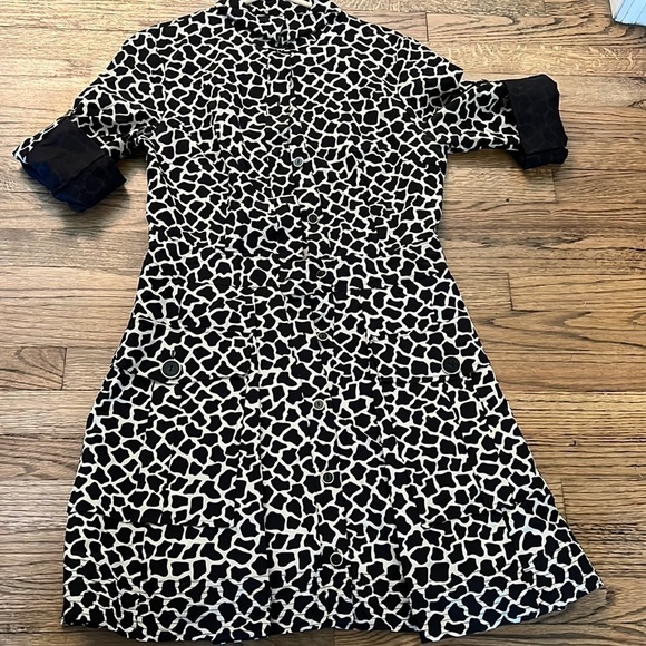 DKNY silk dress collared button down dress size 8 - Picture 1 of 8